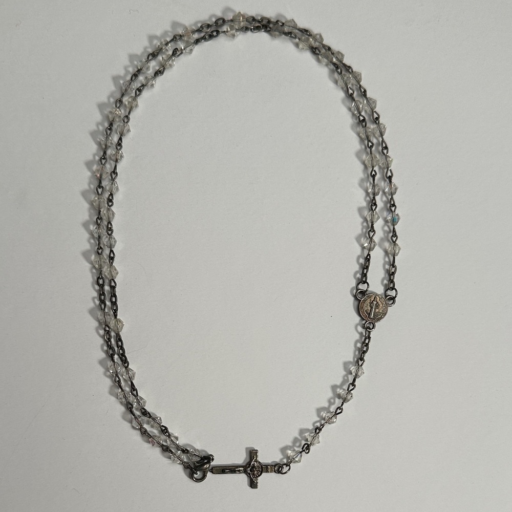 Rosary Elegant Silver Cross